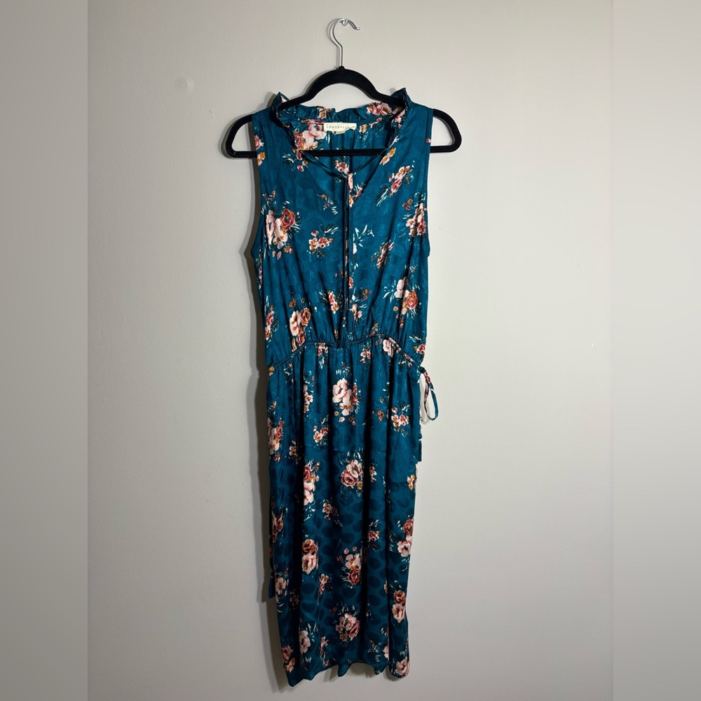 Floral Teal Boho Dress